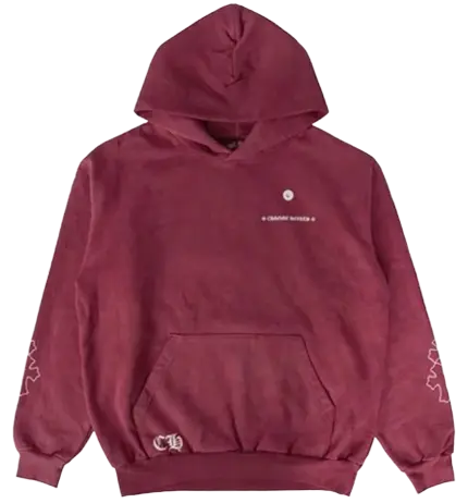 chrome-hearts-mehroon-hoodie