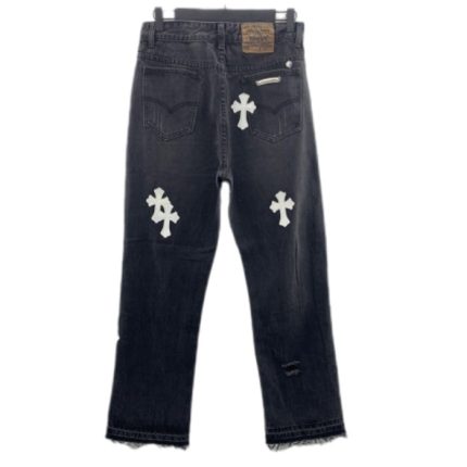chrome-heart-cross-stitched-jeans