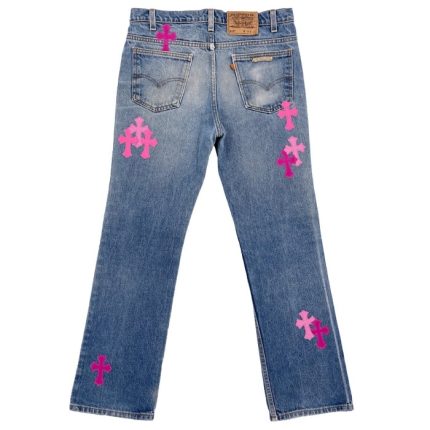 chrome-hearts-denim-pink-women’s-jeans