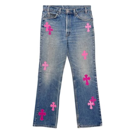 chrome-hearts-denim-pink-women’s-jeans