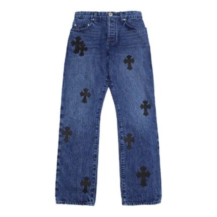chrome-hearts-cross-leather-jeans