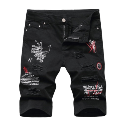 chrome-hearts-embroidery-denim-shorts